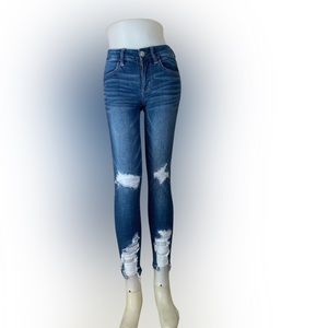 AMERICA EAGLE NEXT LEVEL STRETCH CROPPED JEGGINGS JEANS
